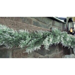 Wicker Park Set of 2 12' Oversized Cedar Garlands - Winter White